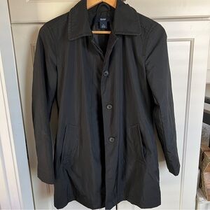 Vintage GAP Long Sleeve Collared Button Down Jacket Coat Black Women's XS